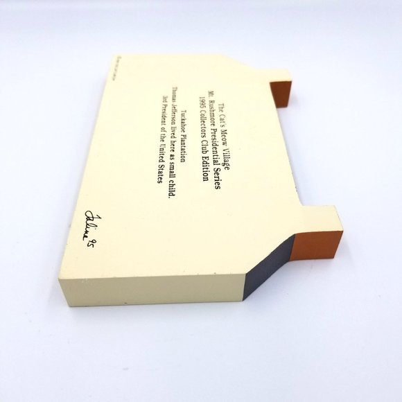 Cat's Meow Village Tuckahoe Plantation Mt. Rushmore Presidential Series 1995 - Picture 6 of 8